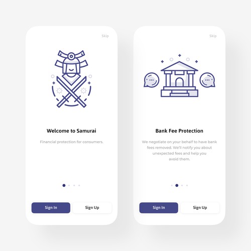 Onboarding Screens for Financial Protection App