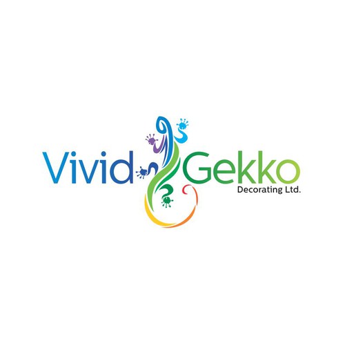 Create a colorful gekko logo