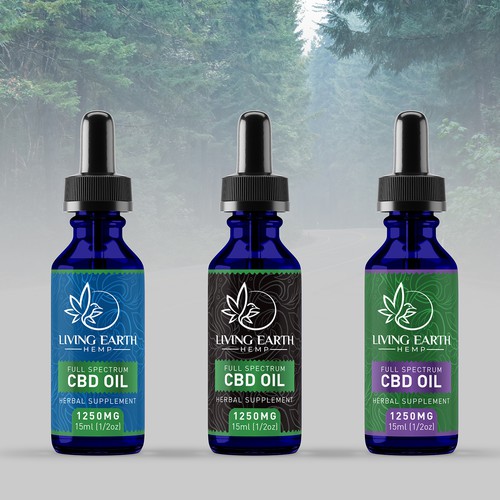 CBD oil label design