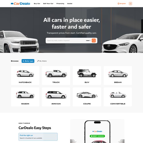 Car Dealer e-commerce landing