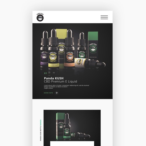 Responsive web design for Panda Kush