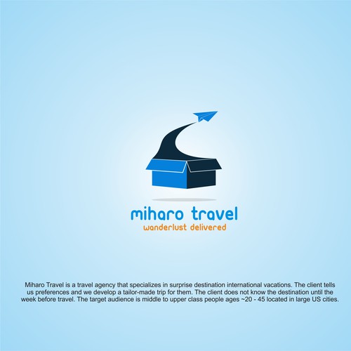monocrome logo for miharo travel
