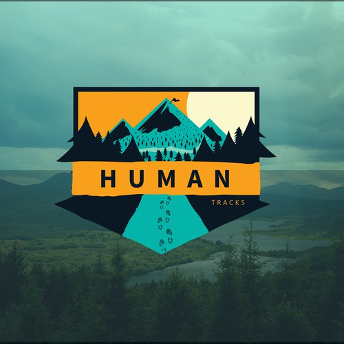 Create a logo for Human Tracks, an outdoor documentary and blog.