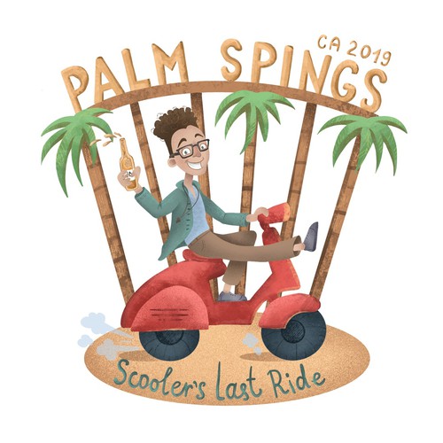 This is a bachelor party logo .Scooter's Last Ride