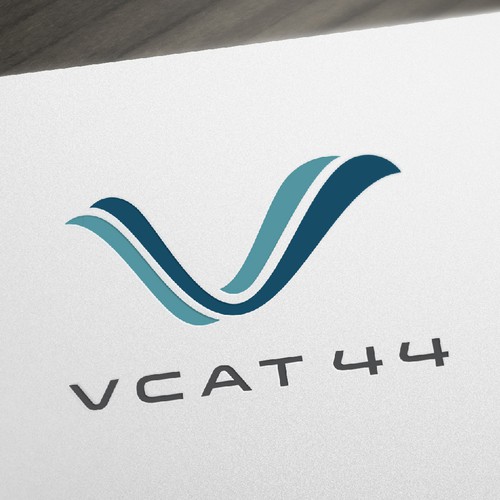 Abstract bold logo concept for a company that develops sailing catamarans