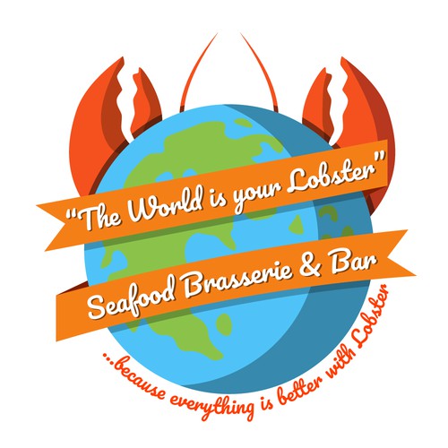 Logo para restaurant llamado " The world is your lobster"