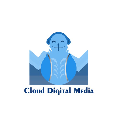 Logo concept for cloud digital media
