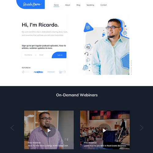 Powerful, minimalist website refresh that communicates authority!