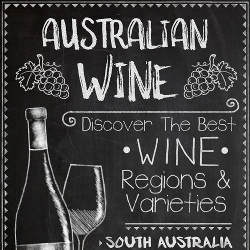 Australian Wine - Blackboard design