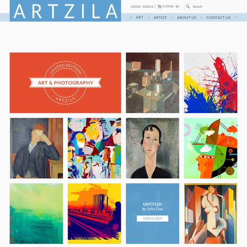 Create the next website design for Artzila