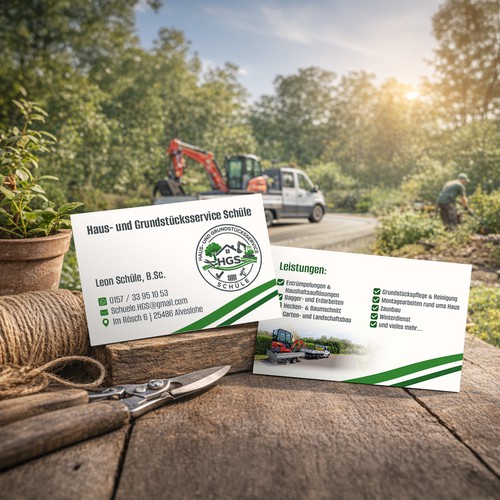Property & Grounds Service — Two-Sided Business Card