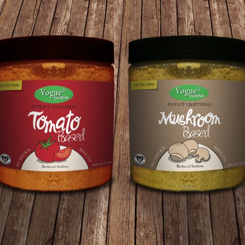 Create exciting product labels for 2 new gourmet healthy soup & seasoning bases!