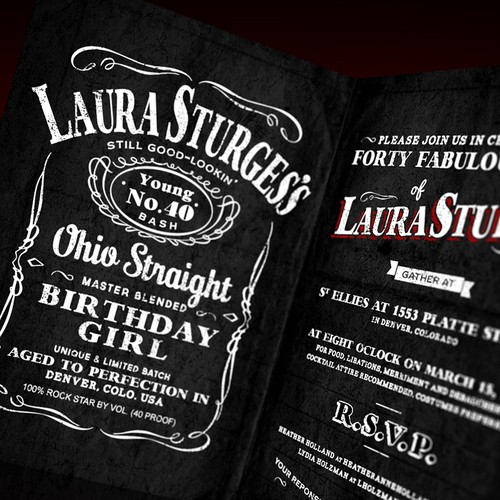 Create a Whiskey-Inspired 40th Birthday Bash Invitation
