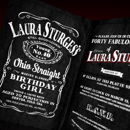 Create a Whiskey-Inspired 40th Birthday Bash Invitation