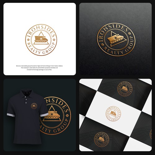 Luxury Military-themed Real Estate Logo