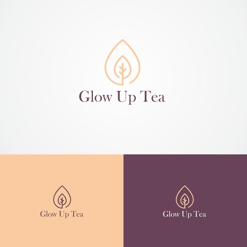 minimalistic logo for diet tea product