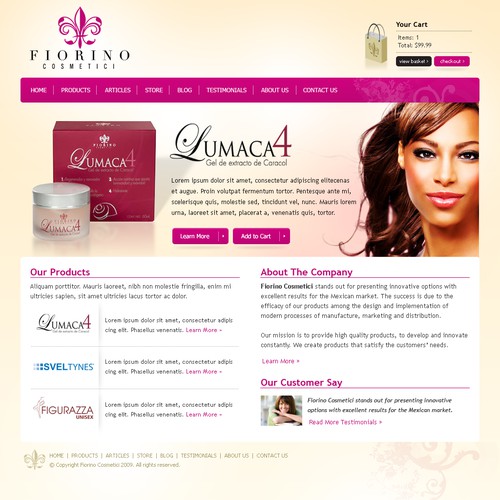 COOL Contest! Women's Cosmetics Website Design PRIZE GUARANTEED 