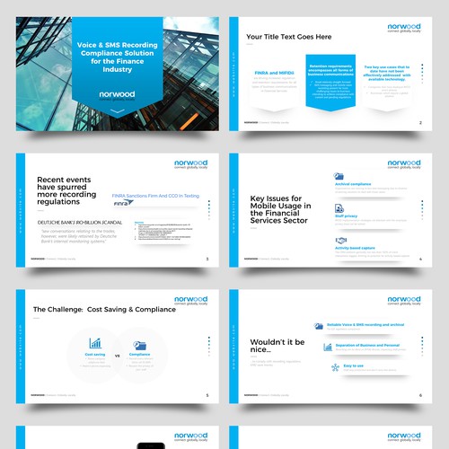 Design a Winning Corporate Presentation Template for Hot B2B Communications Company