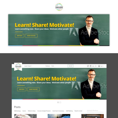 Banner ad for Teach Learn Languages