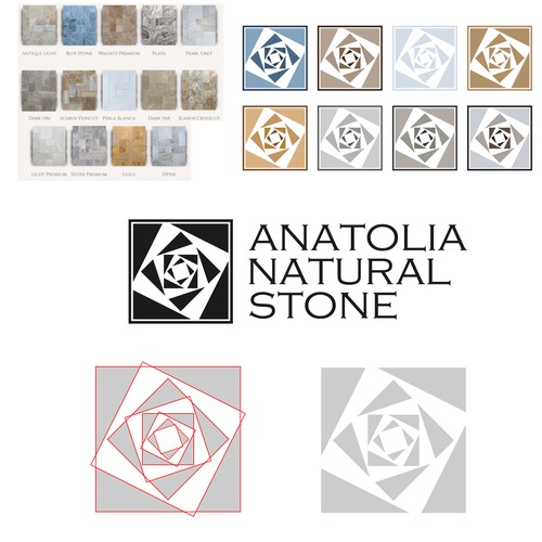 Luxury Minimalist logo for natural stone importer