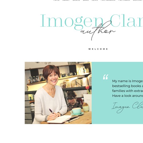 Design a fresh new look for a bestselling author's site