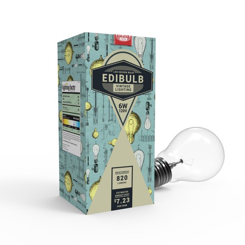 vintage packaging for edison lamp 