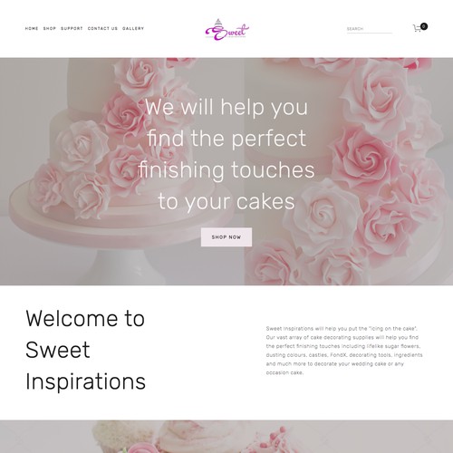 Online cake and supplies shop 