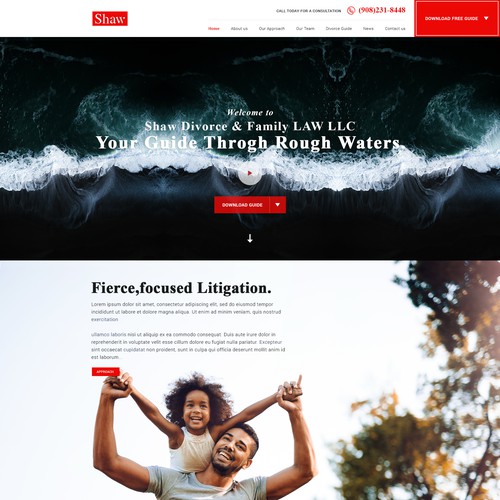 Single Landing Page for New Jersey Divorce Guide