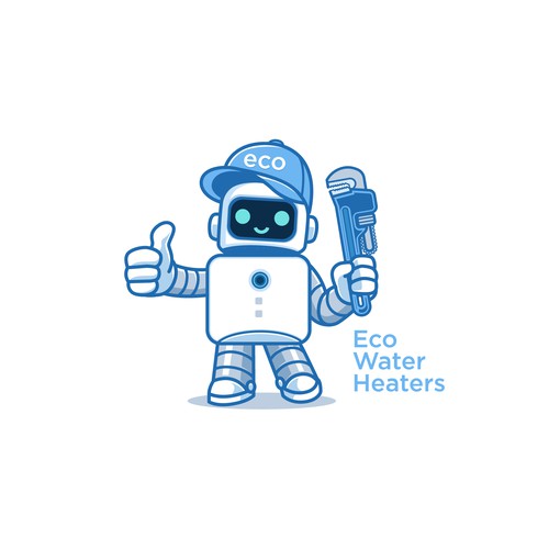 Eco Water Heaters, eco robot mascot
