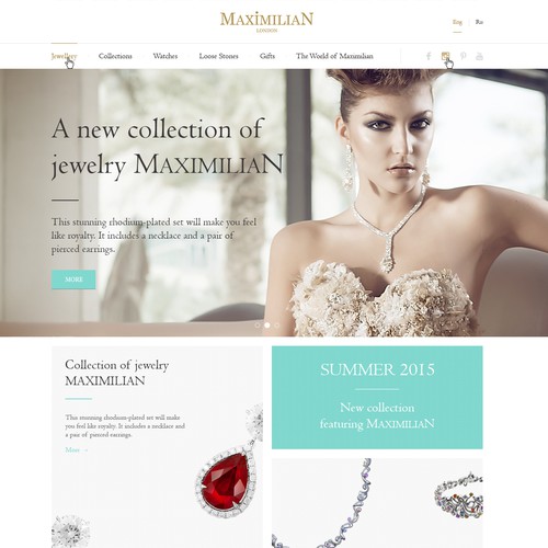 Creating Web Page for Maximilian Jewellery Website!
