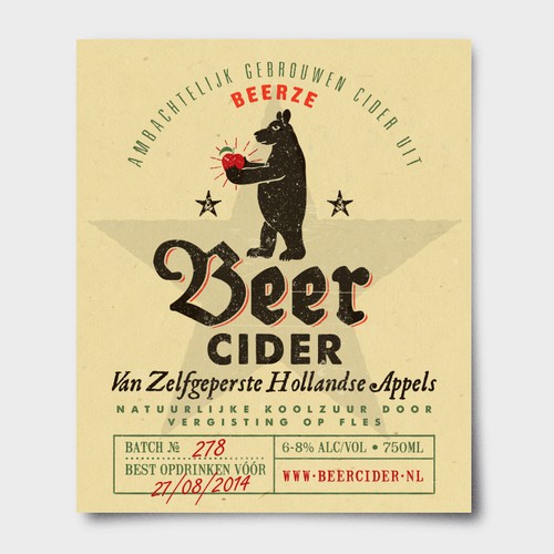 Design a label for Beer Cider, the best Dutch cider