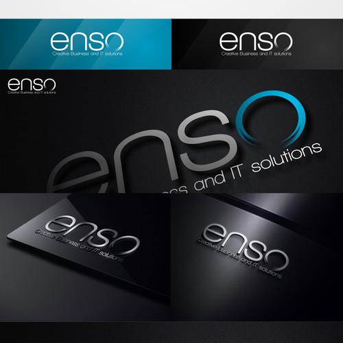 Create a capturing and simple logo for Enso Business and IT solutions