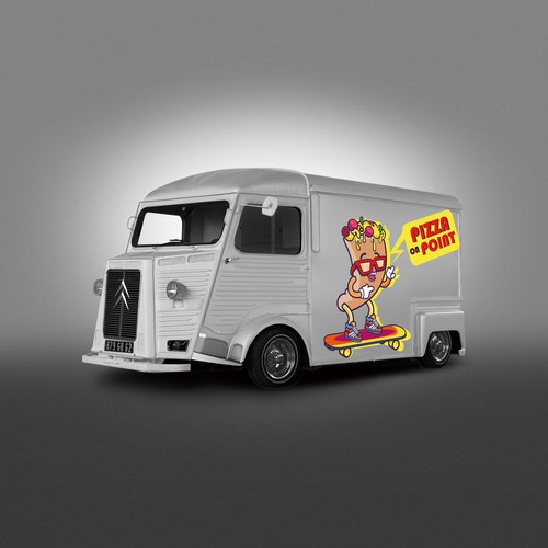 cartoon pizza mockup