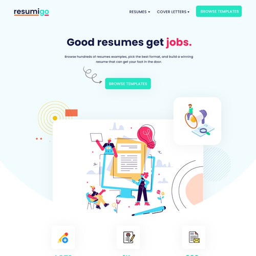 Resumigo Website Design