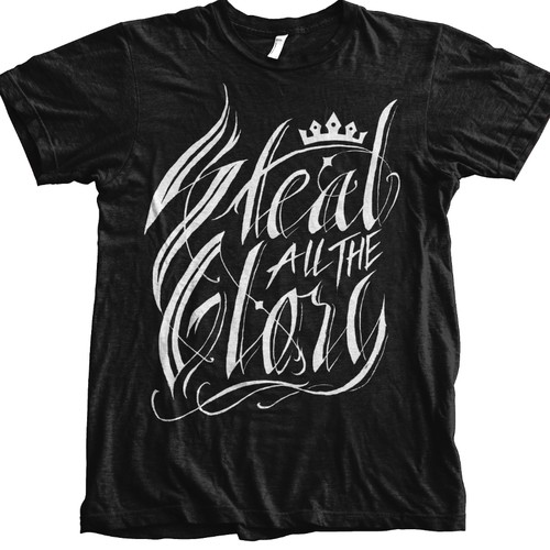 hand lettering luxury aggressive t shirt design