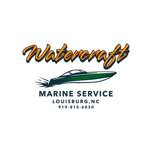 Watercraft Marine Service logo design