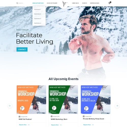 Professional Website for Wim Hof Method Instructor