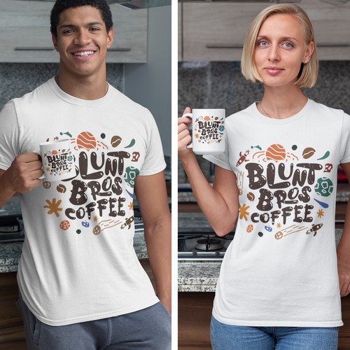 Blunt Bros coffee t-shirt design