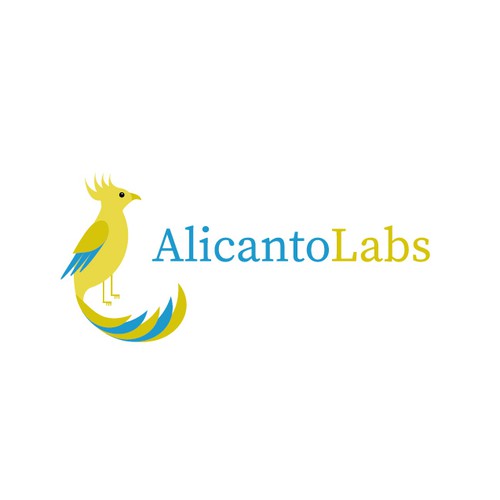 Mythological bird logo for research lab