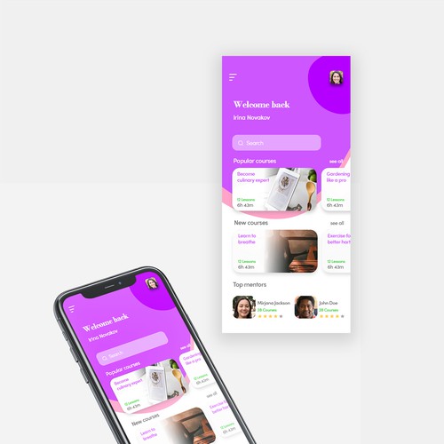 mobile app design concept