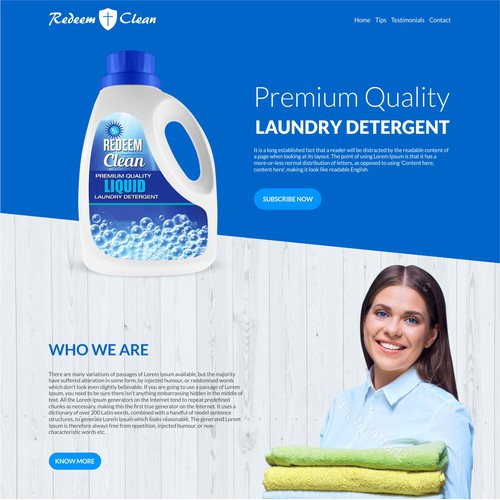 Home Page For Detergent Powder