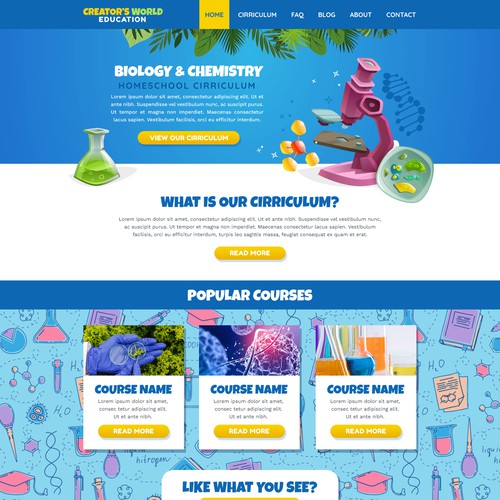Biology and Chemistry Wix Website