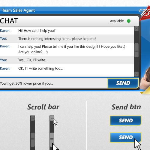 Create a skin for Virtual Sales Agent (Chat)