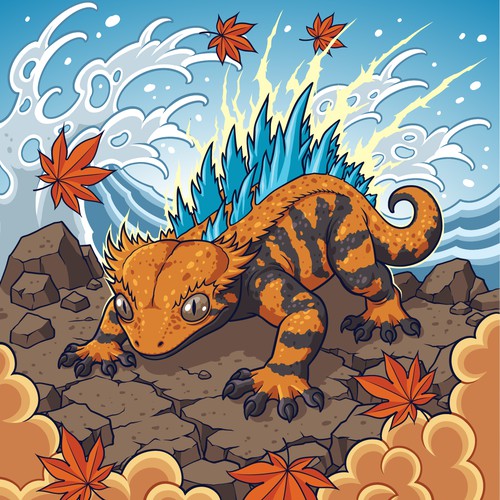 Awesome fictional crested gecko