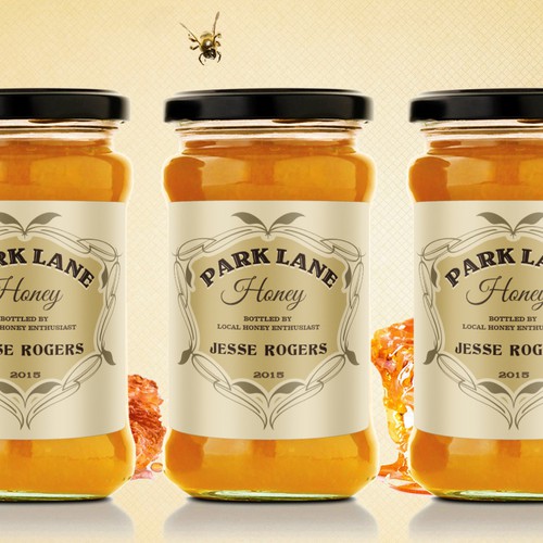 Create a classic honey label for a family farm