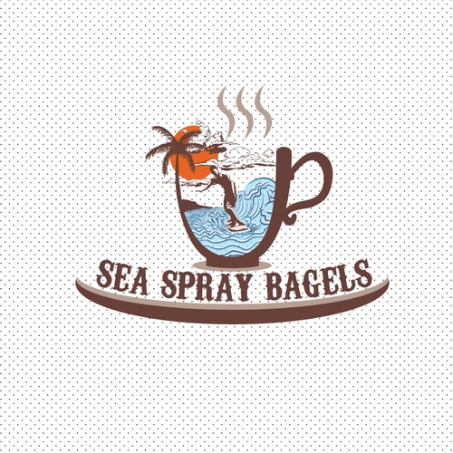 Bagels & Beach - Everyone Loves them - Let them love your Logo Designas well! 