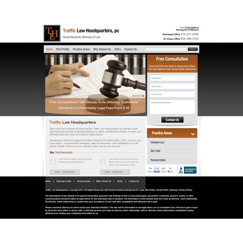 Help a law firm with a new website design