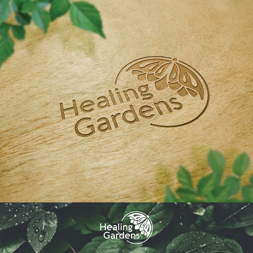 Butterfly Logo Concept for Healing Gardens