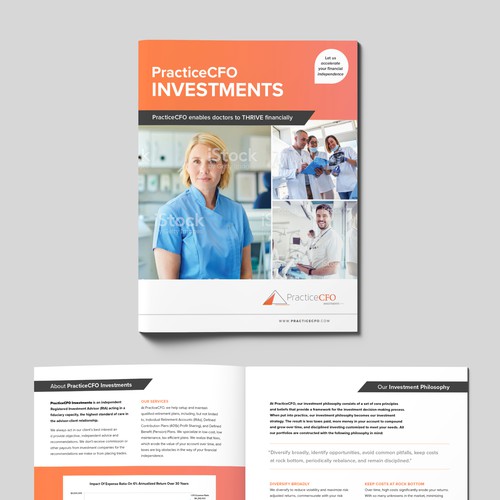 Visually appealing handout for investment clients