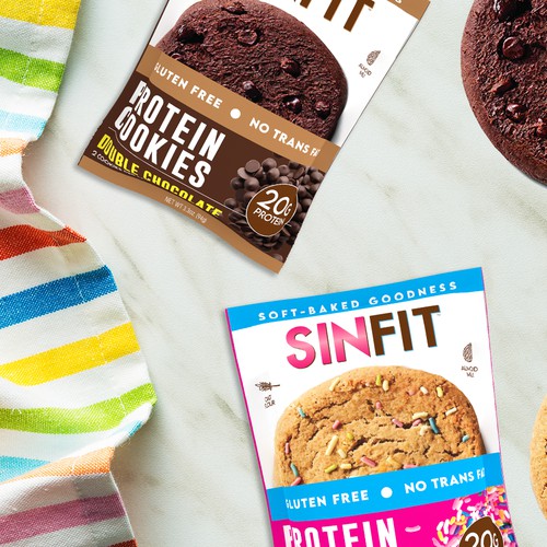 SINFIT Nutrition Protein Cookies Package Design